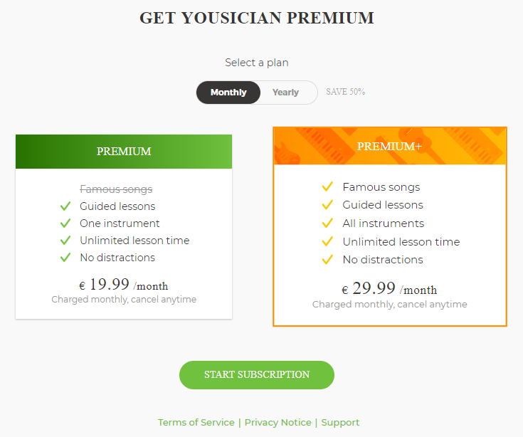 yousician premium plan